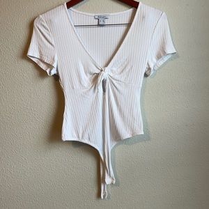 White tie bodysuit